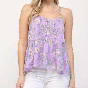 Fate lilac floral top in size medium